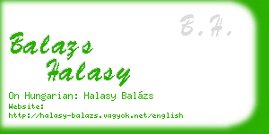 balazs halasy business card
