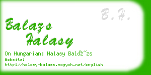 balazs halasy business card